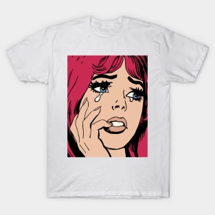 Redhead Vintage Romance Comic Pop Art Girl 50s T-Shirt